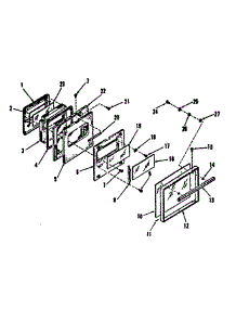 Upper Oven Door Section parts for Kenmore Range 278.4238892 (2784238892, 278 4238892) from AppliancePartsPros.com