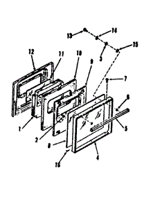 Lower Oven Door Section parts for Kenmore Range 278.4238892 (2784238892, 278 4238892) from AppliancePartsPros.com