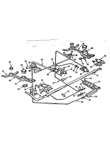 Burner Section parts for Kenmore Range 103.252011 (103252011, 103 252011) from AppliancePartsPros.com