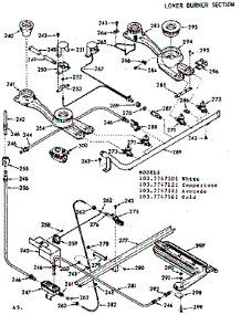 Lower Burner Section parts for Kenmore Range 103.7747161 (1037747161, 103 7747161) from AppliancePartsPros.com
