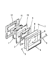 Lower Oven Door Section parts for Kenmore Range 278.4278690 (2784278690, 278 4278690) from AppliancePartsPros.com