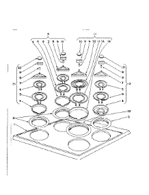Cooktop Section parts for Kenmore Range 101.963582 (101963582, 101 963582) from AppliancePartsPros.com
