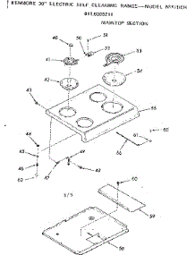 Maintop Section parts for Kenmore Range 911.9308211 (9119308211, 911 9308211) from AppliancePartsPros.com