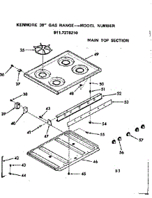 Main Top Section parts for Kenmore Range 911.7278210 (9117278210, 911 7278210) from AppliancePartsPros.com