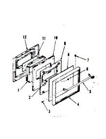Lower & Upper Oven Door Section parts for Kenmore Range 278.4268591 (2784268591, 278 4268591) from AppliancePartsPros.com