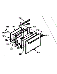 Oven Door parts for Kenmore Range 103.9857212 (1039857212, 103 9857212) from AppliancePartsPros.com