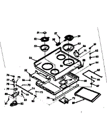 Main Top parts for Kenmore Range 103.9857212 (1039857212, 103 9857212) from AppliancePartsPros.com