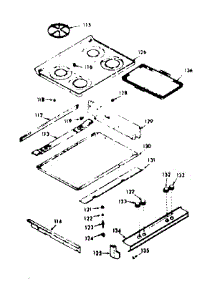Main Top Section parts for Kenmore Range 103.7277312 (1037277312, 103 7277312) from AppliancePartsPros.com