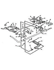 Burner Section parts for Kenmore Range 103.757610 (103757610, 103 757610) from AppliancePartsPros.com