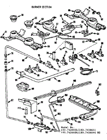 Burner Section parts for Kenmore Range 103.7426606 (1037426606, 103 7426606) from AppliancePartsPros.com