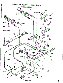 Burner Section parts for Kenmore Range 911.7258210 (9117258210, 911 7258210) from AppliancePartsPros.com