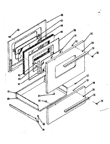 Oven Door And Storage Drawer parts for Kenmore Range 119.9058410 (1199058410, 119 9058410) from AppliancePartsPros.com