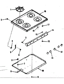 Main Top Section parts for Kenmore Range 911.6168511 (9116168511, 911 6168511) from AppliancePartsPros.com