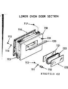 Lower Oven Door Section parts for Kenmore Range 103.7827540 (1037827540, 103 7827540) from AppliancePartsPros.com