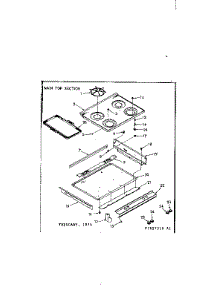 Main Top Section parts for Kenmore Range 103.7827540 (1037827540, 103 7827540) from AppliancePartsPros.com