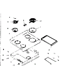 Main Top Section parts for Kenmore Range 103.9337341 (1039337341, 103 9337341) from AppliancePartsPros.com