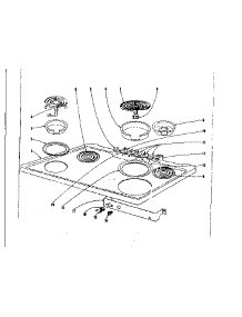 Cook Top Section parts for Kenmore Range 101.963630 (101963630, 101 963630) from AppliancePartsPros.com