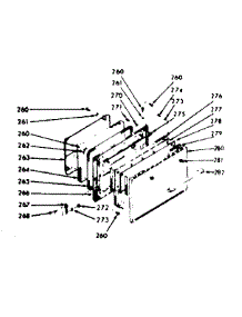 Oven Door Section parts for Kenmore Range 103.9317000 (1039317000, 103 9317000) from AppliancePartsPros.com