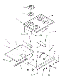 Main Top Section parts for Kenmore Range 911.7398510 (9117398510, 911 7398510) from AppliancePartsPros.com