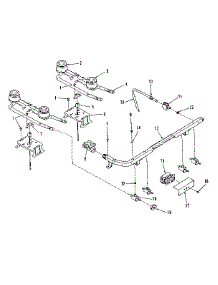 Top Burner Section parts for Kenmore Range 911.7398510 (9117398510, 911 7398510) from AppliancePartsPros.com
