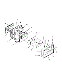 Oven Door parts for Kenmore Range 911.7398510 (9117398510, 911 7398510) from AppliancePartsPros.com