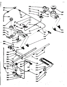 Lower Burner Section parts for Kenmore Range 103.7717001 (1037717001, 103 7717001) from AppliancePartsPros.com