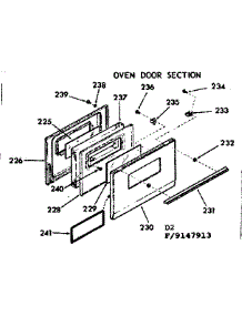 Oven Door Section parts for Kenmore Range 911.9147913 (9119147913, 911 9147913) from AppliancePartsPros.com