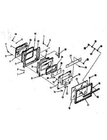 Upper Oven Door Section parts for Kenmore Range 278.4288890 (2784288890, 278 4288890) from AppliancePartsPros.com