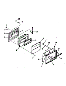 Lower Oven Door Section parts for Kenmore Range 278.4288890 (2784288890, 278 4288890) from AppliancePartsPros.com