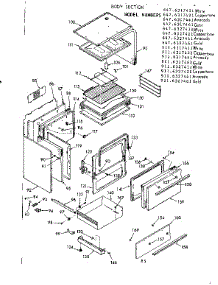 Body Section parts for Kenmore Range 911.6317441 (9116317441, 911 6317441) from AppliancePartsPros.com