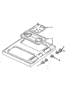 Main Top parts for Kenmore Range 119.7207001 (1197207001, 119 7207001) from AppliancePartsPros.com