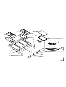 Main Top Section parts for Kenmore Range 103.7466840 (1037466840, 103 7466840) from AppliancePartsPros.com