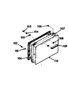 Lower Oven Door Section parts for Kenmore Range 103.7707310 (1037707310, 103 7707310) from AppliancePartsPros.com