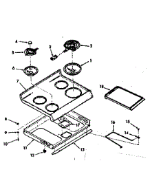 Main Top Section parts for Kenmore Range 103.9747310 (1039747310, 103 9747310) from AppliancePartsPros.com