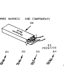 Wire Harness And Components parts for Kenmore Range 911.9287710 (9119287710, 911 9287710) from AppliancePartsPros.com