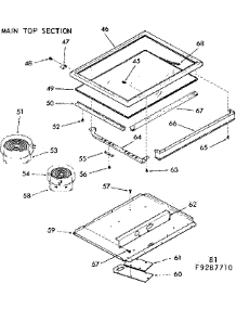 Main Top Section parts for Kenmore Range 911.9287710 (9119287710, 911 9287710) from AppliancePartsPros.com