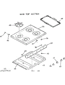 Main Top Section parts for Kenmore Range 911.7227810 (9117227810, 911 7227810) from AppliancePartsPros.com