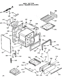 Body Section parts for Kenmore Range 911.7227810 (9117227810, 911 7227810) from AppliancePartsPros.com