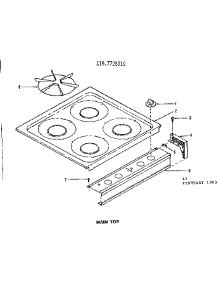 Main Top parts for Kenmore Range 119.7728310 (1197728310, 119 7728310) from AppliancePartsPros.com