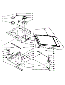Main Top Section parts for Kenmore Range 103.9496840 (1039496840, 103 9496840) from AppliancePartsPros.com