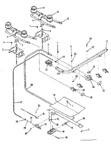 Burner Section parts for Kenmore Range 911.6138511 (9116138511, 911 6138511) from AppliancePartsPros.com
