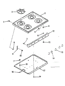 Main Top Section parts for Kenmore Range 911.6138511 (9116138511, 911 6138511) from AppliancePartsPros.com