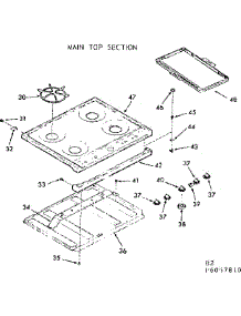 Main Top Section parts for Kenmore Range 911.6157810 (9116157810, 911 6157810) from AppliancePartsPros.com