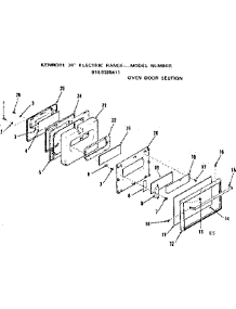 Oven Door Section parts for Kenmore Range 911.9388411 (9119388411, 911 9388411) from AppliancePartsPros.com