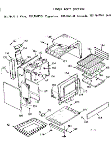 Lower Body Section parts for Kenmore Range 103.7867364 (1037867364, 103 7867364) from AppliancePartsPros.com