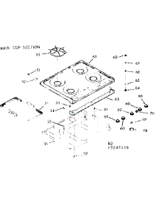 Main Top Section parts for Kenmore Range 911.7247640 (9117247640, 911 7247640) from AppliancePartsPros.com