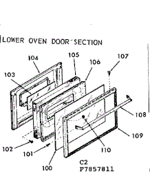 Lower Oven Door Section parts for Kenmore Range 103.7857811 (1037857811, 103 7857811) from AppliancePartsPros.com