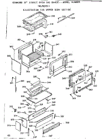 Upper Body Section parts for Kenmore Range 103.7857811 (1037857811, 103 7857811) from AppliancePartsPros.com