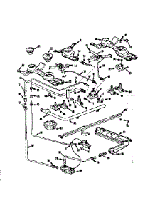 Burner Section parts for Kenmore Range 103.7666646 (1037666646, 103 7666646) from AppliancePartsPros.com