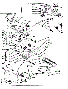 Burner Section parts for Kenmore Range 103.7447001 (1037447001, 103 7447001) from AppliancePartsPros.com